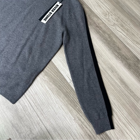 RIVER STONE Mens Grey & Black Sweater Size Large - Picture 4 of 9